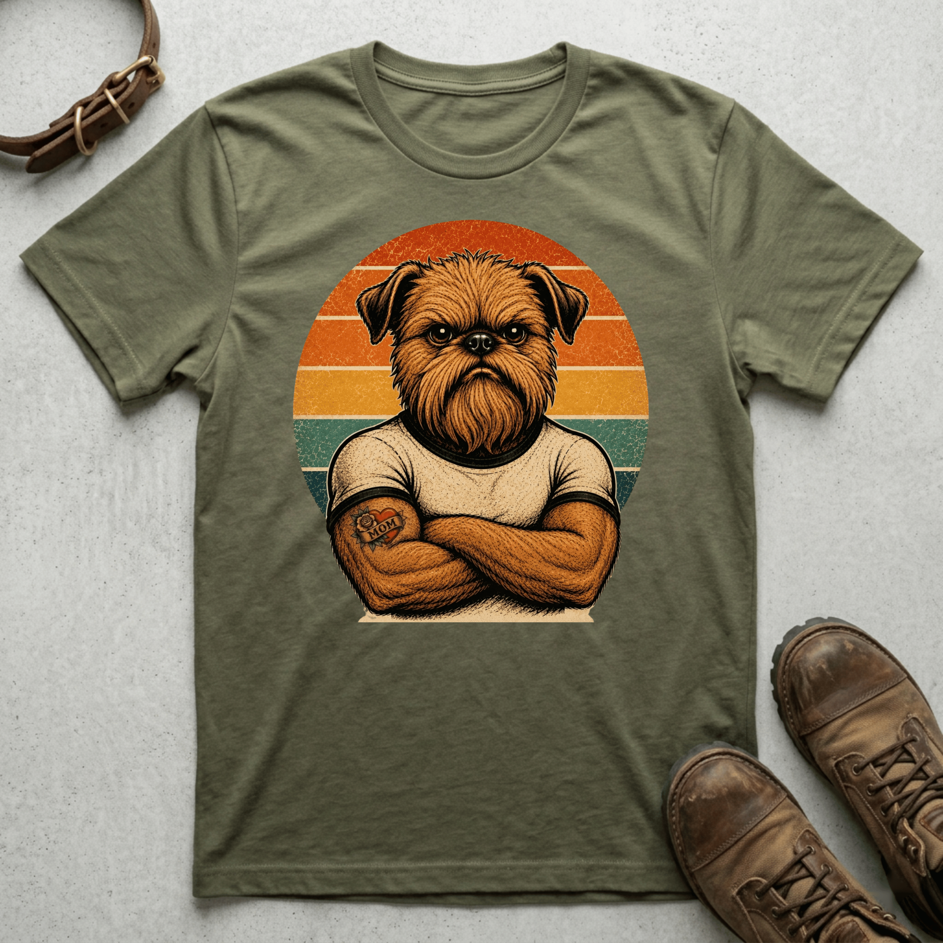Griffon bruxellois - Tatouage de muscles
