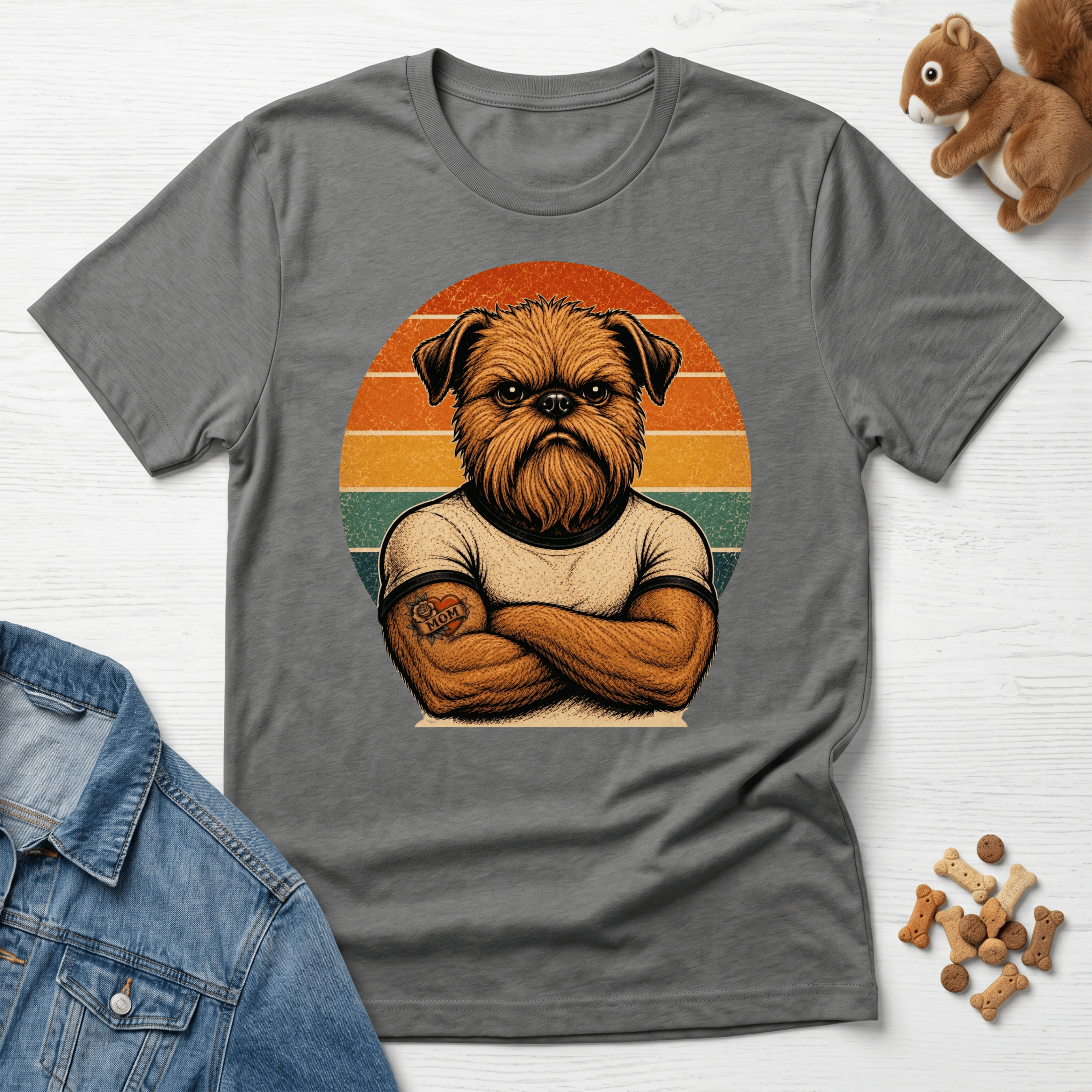 Griffon bruxellois - Tatouage de muscles