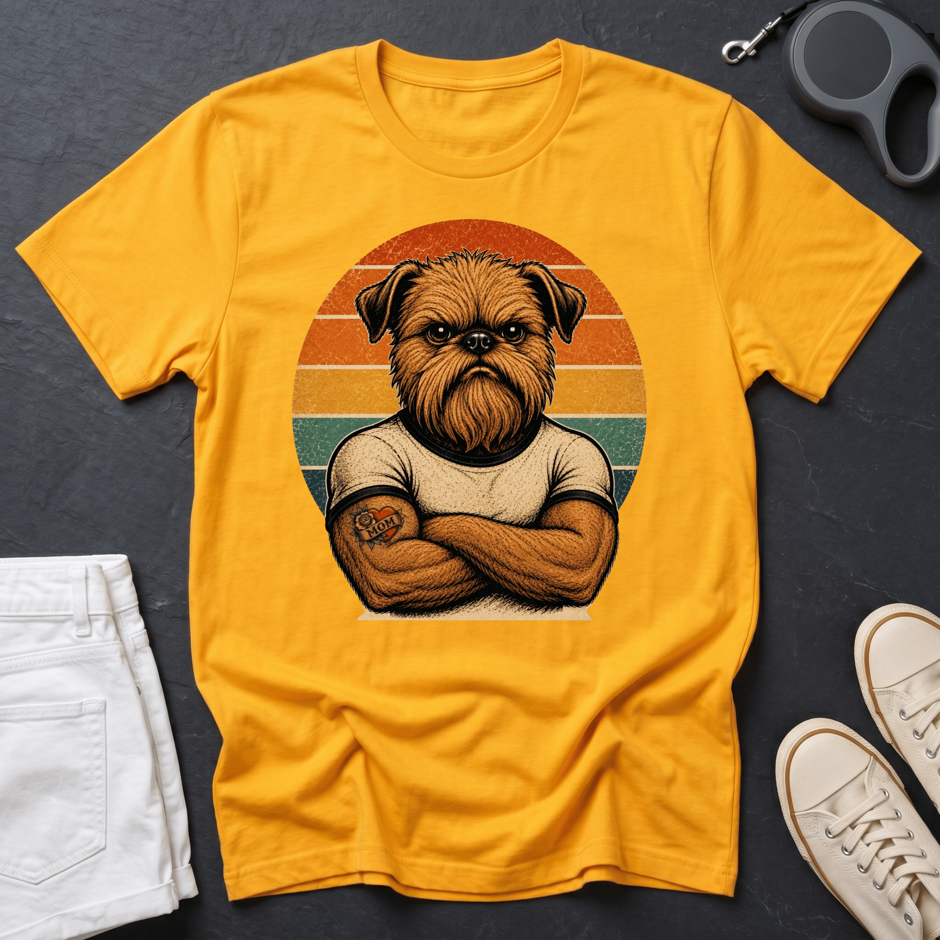 Griffon bruxellois - Tatouage de muscles