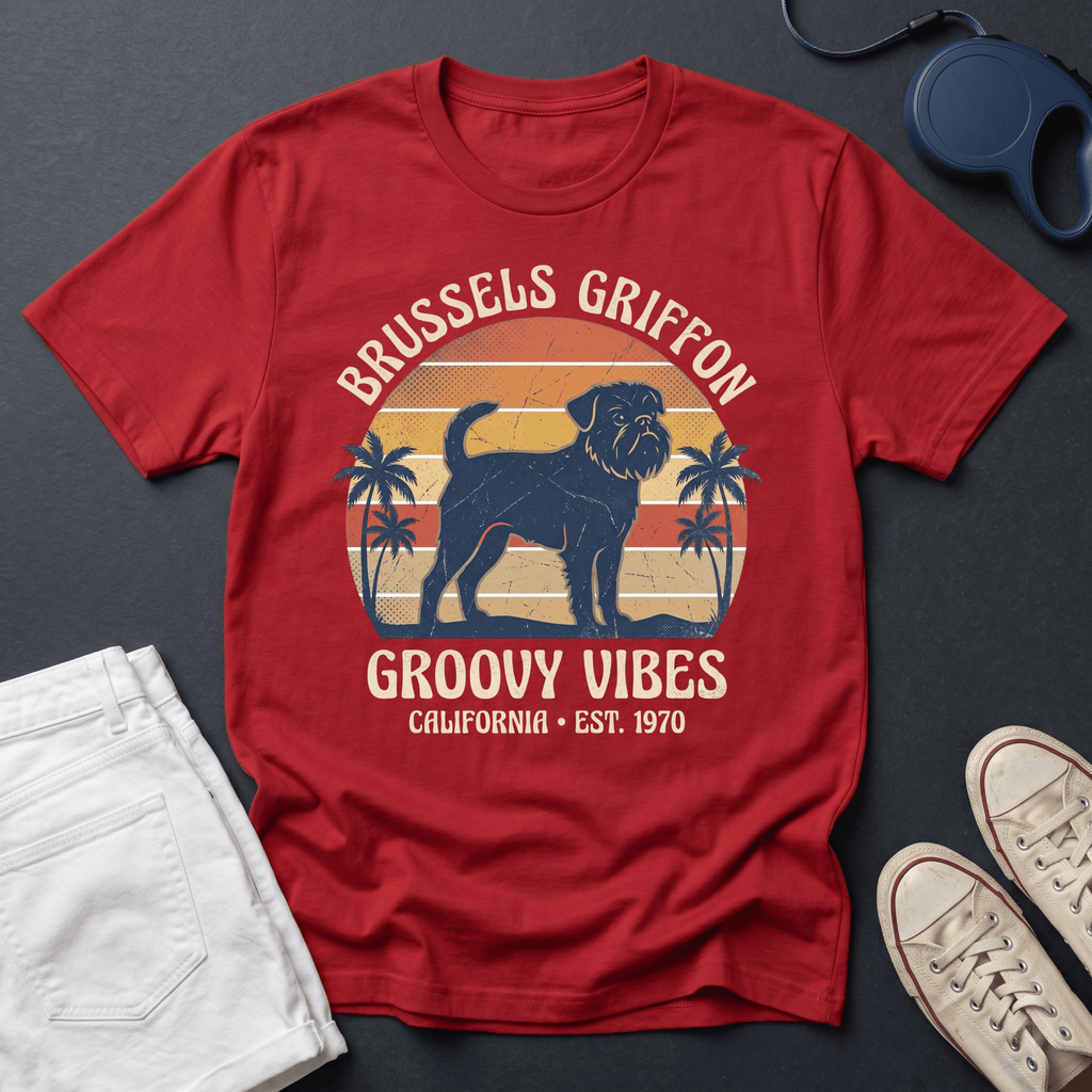 Brussels Griffon - 70s Vintage Sunset