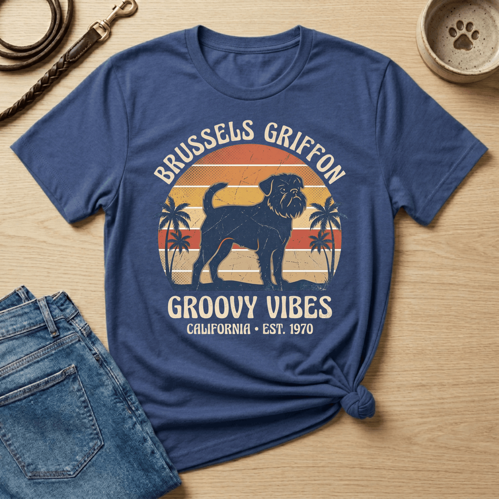 Brussels Griffon - 70s Vintage Sunset