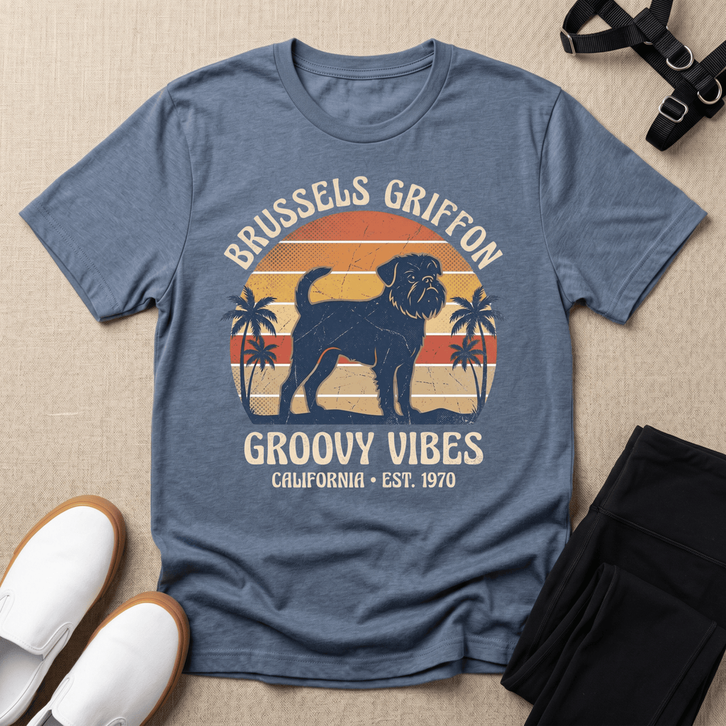 Brussels Griffon - 70s Vintage Sunset