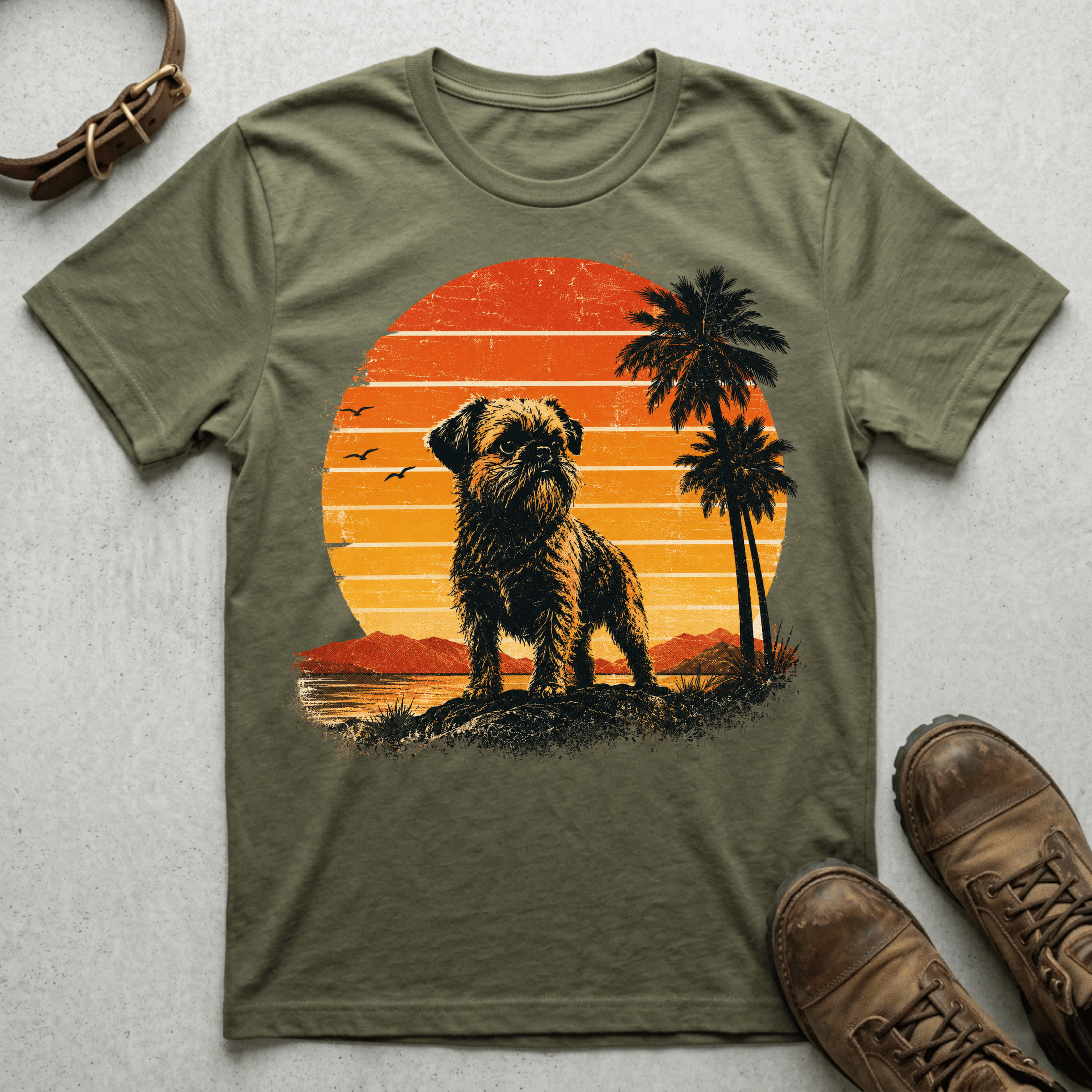 Brussels Griffon - 70s Sunset