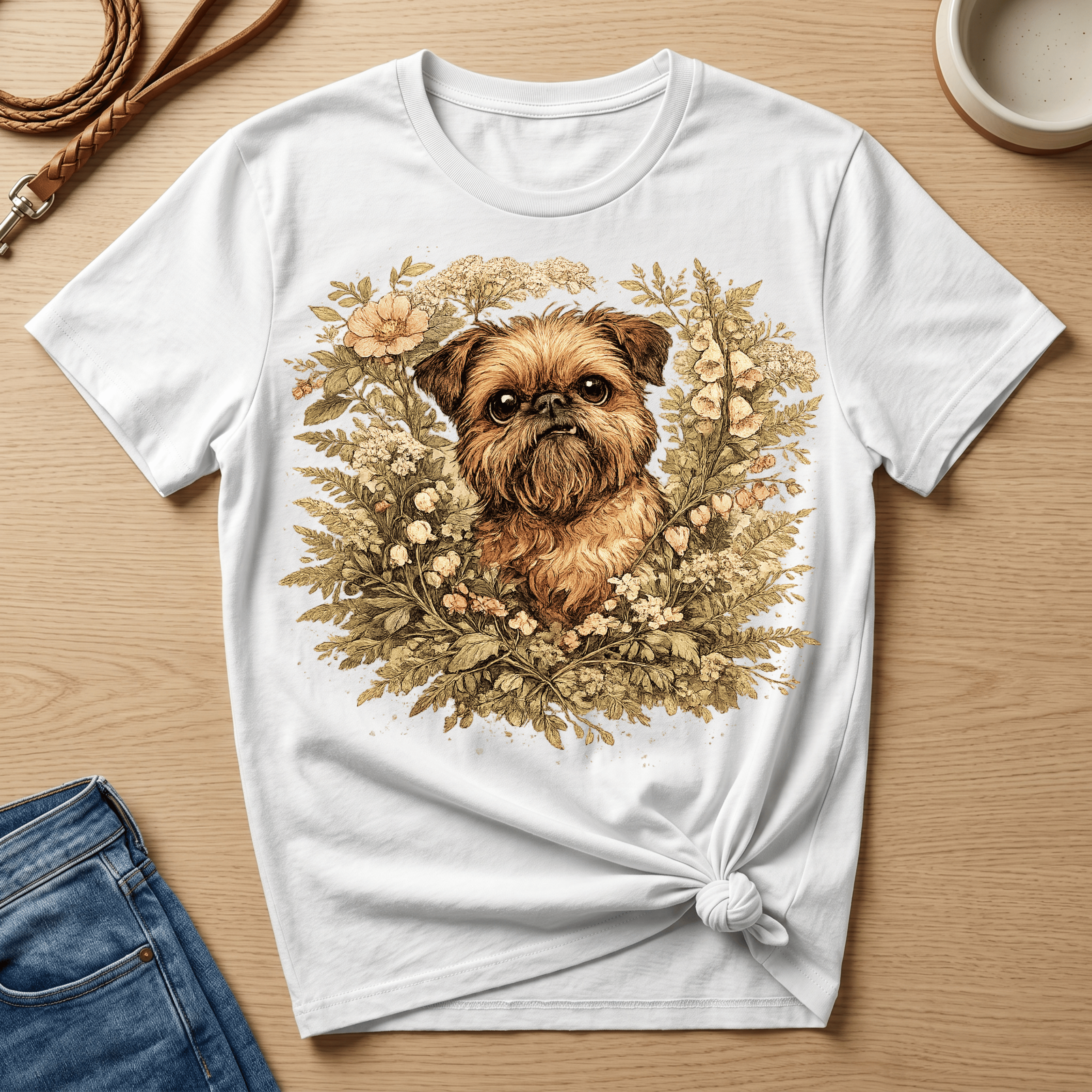 Brussels Griffon - Botanical Illustration