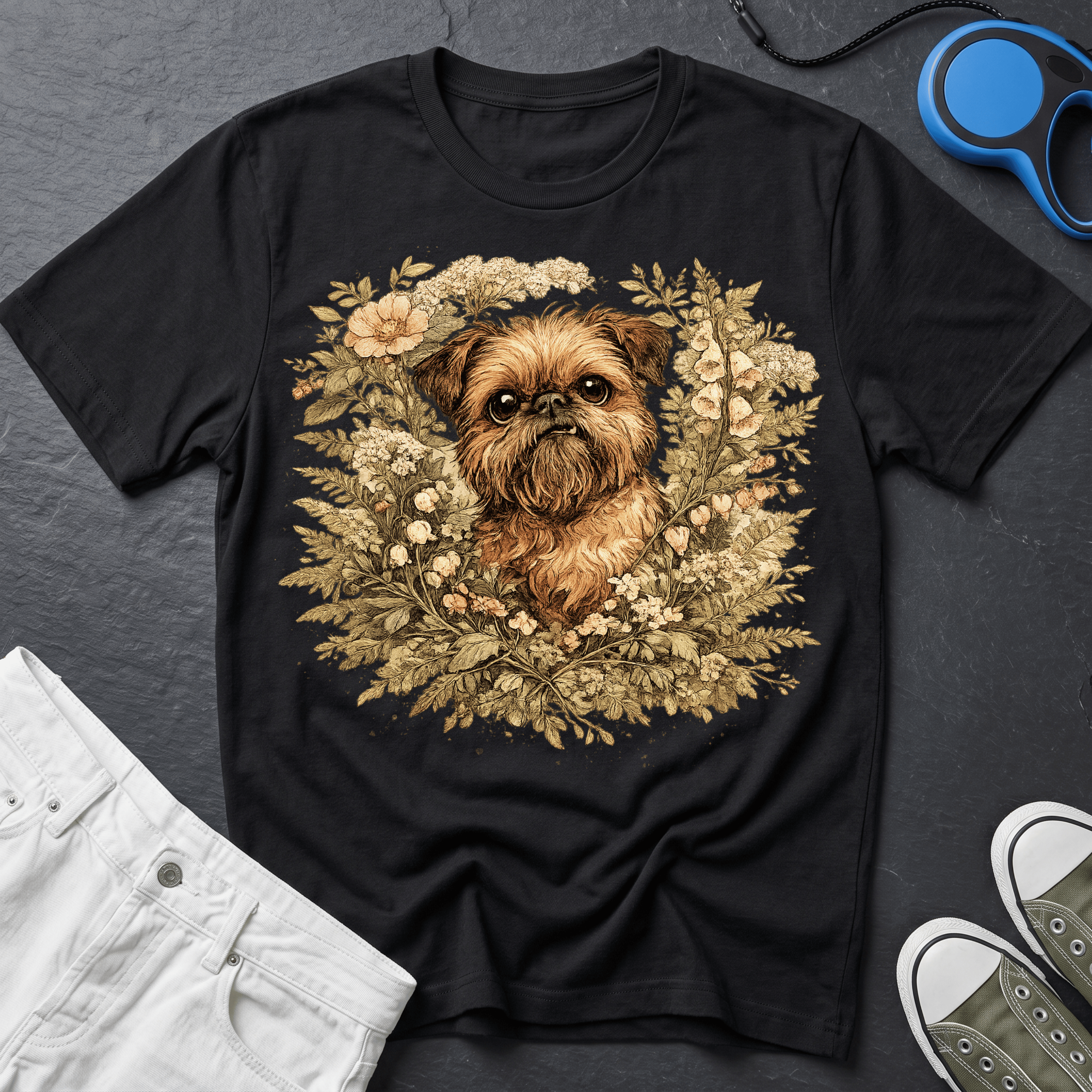 Brussels Griffon - Botanical Illustration