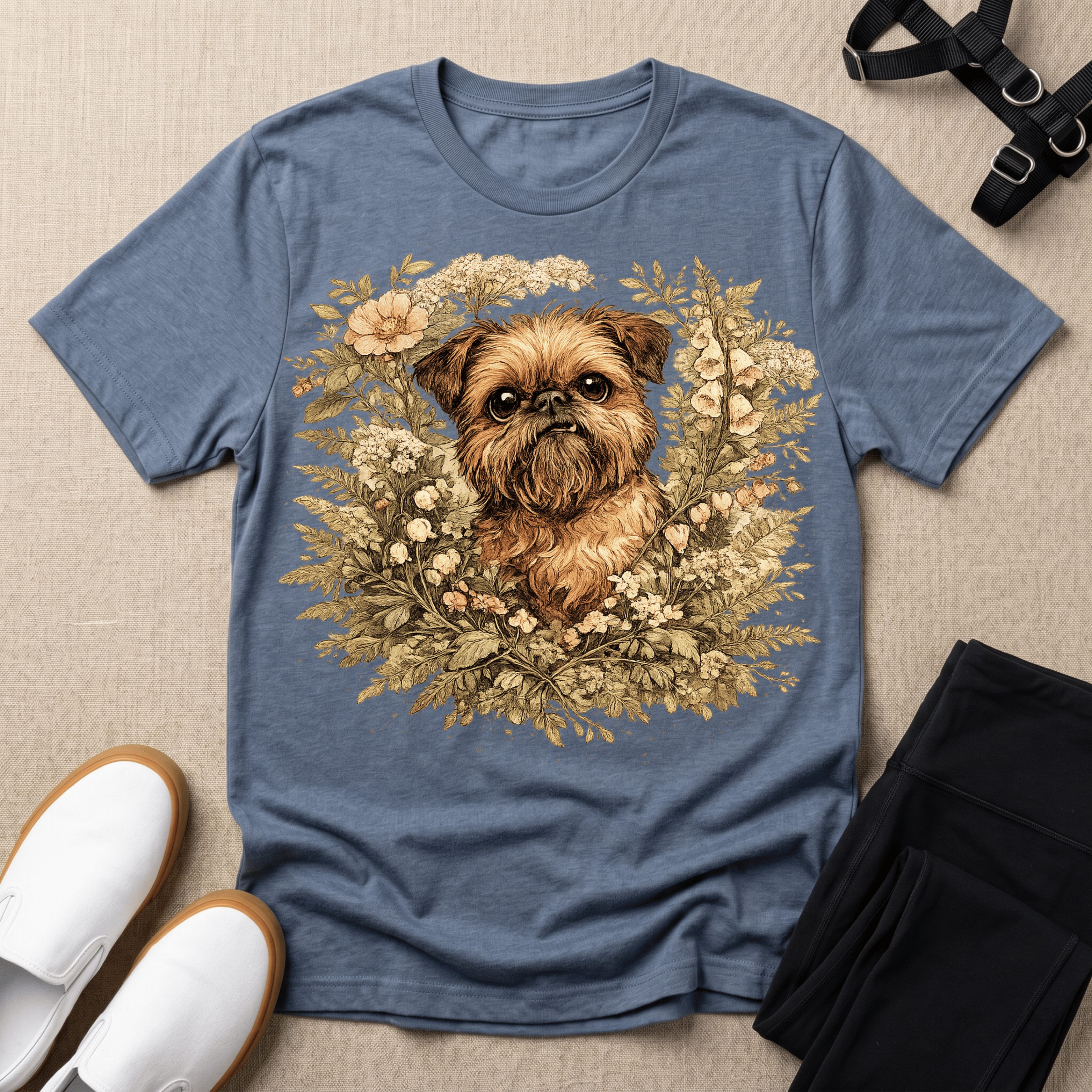 Brussels Griffon - Botanical Illustration