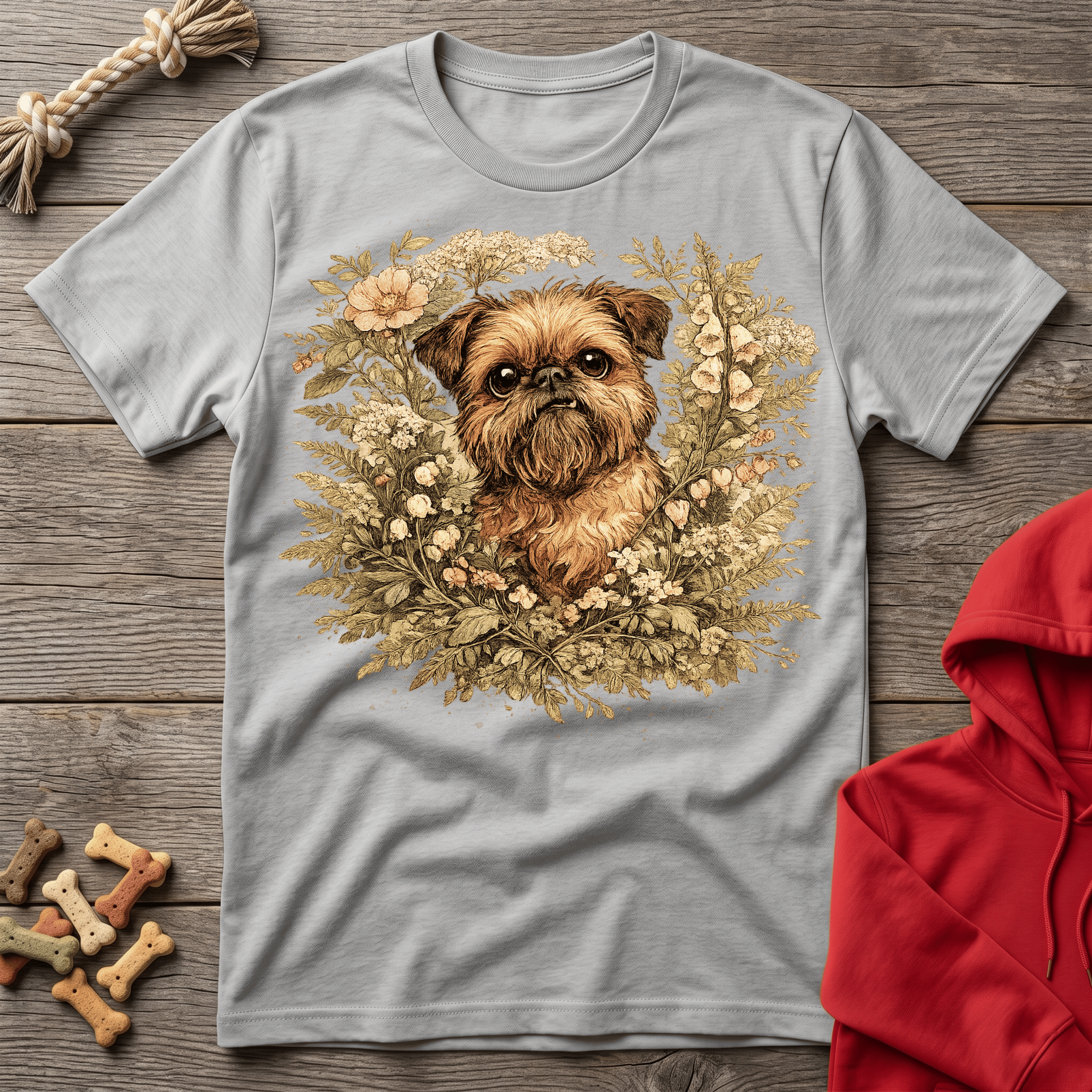 Brussels Griffon - Botanical Illustration